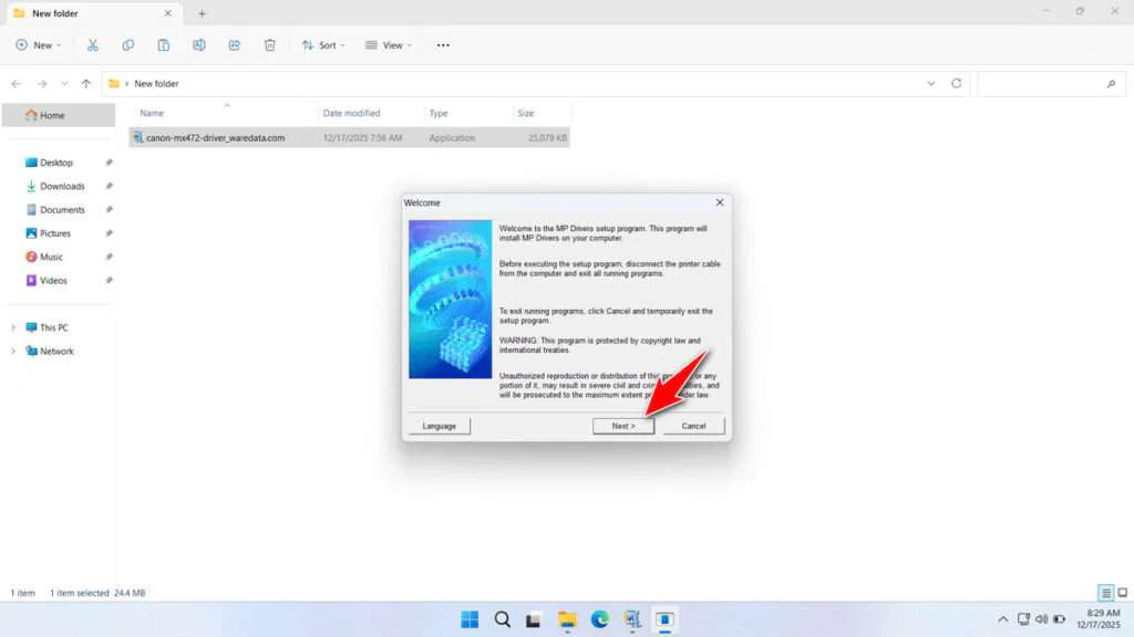 Canon MX472 Printer Driver Download 2 How to Install Canon MX472 Printer Driver - Step 1