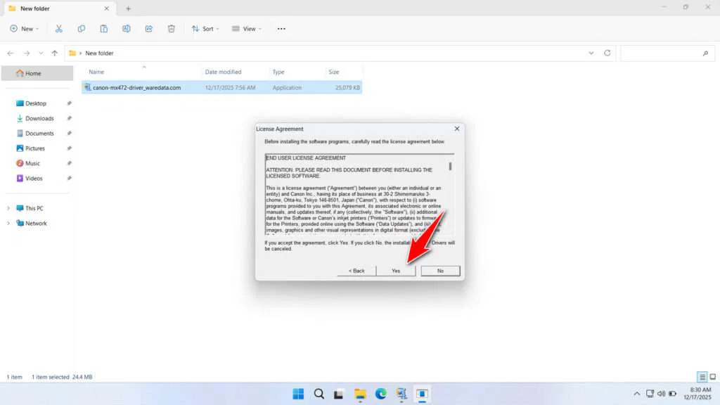 Canon MX472 Printer Driver Download 4 How to Install Canon MX472 Printer Driver - Step 3