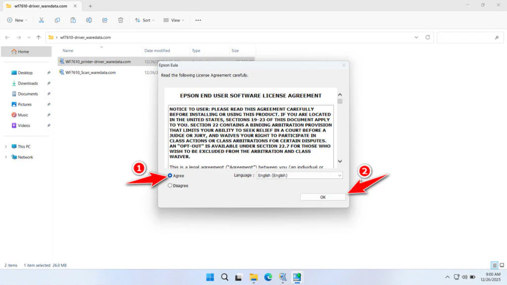 Epson WF 7610 Printer Driver Download 4 How to Install Epson WF 7610 Printer Driver - Step 3