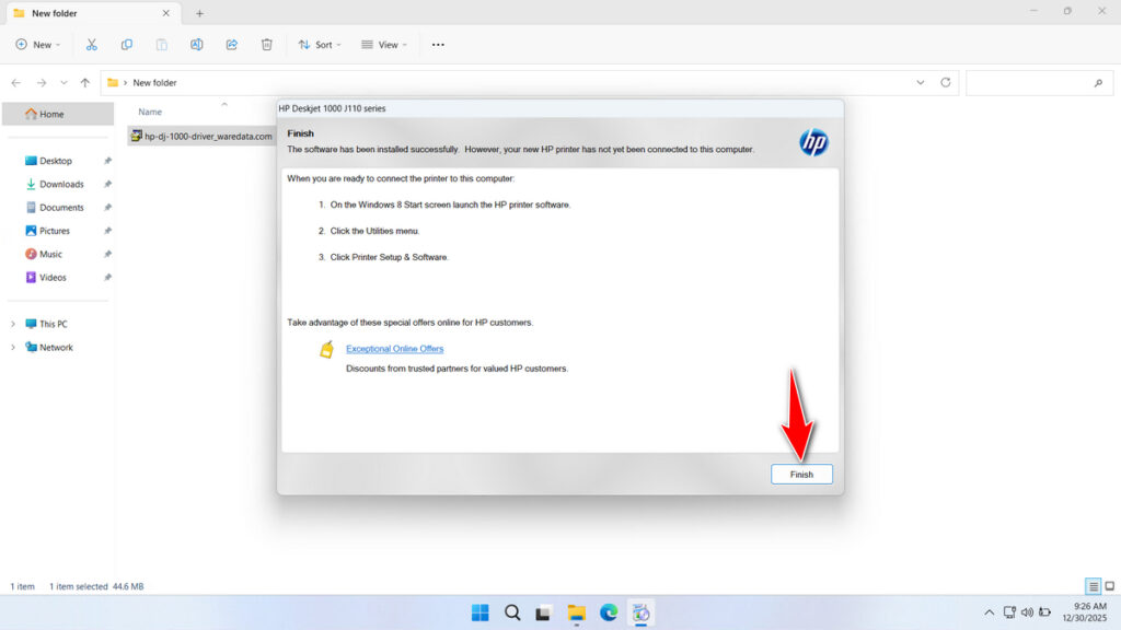 HP Deskjet 1000 Printer Driver Download 5 How to Install HP Deskjet 1000 Printer Driver - Step 4