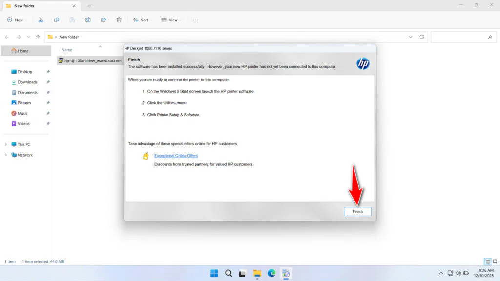 HP Deskjet 1000 Printer Driver Download 5 How to Install HP Deskjet 1000 Printer Driver - Step 4