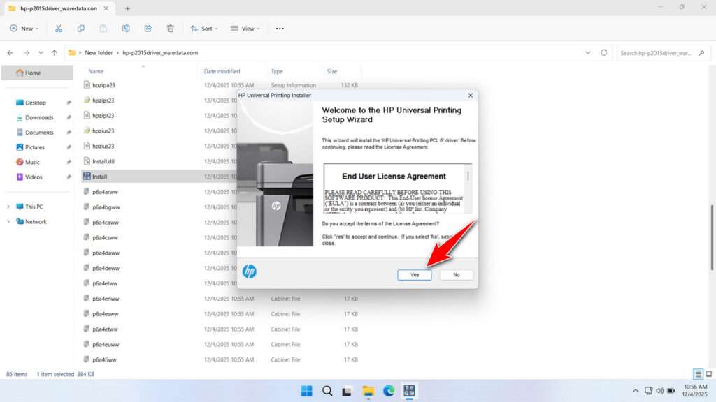 How to Install HP LJ P2015 Printer Driver - Step 3
