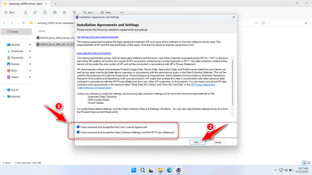 Driver for Samsung M2070 Printer 3 How to Install Samsung M2070 Printer Driver - Step 2