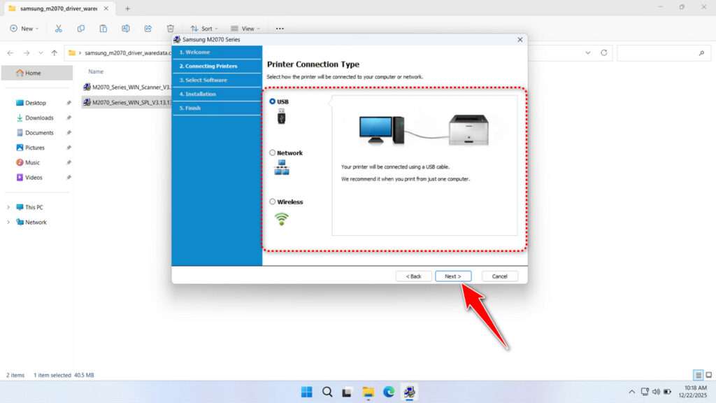 Driver for Samsung M2070 Printer 5 How to Install Samsung M2070 Printer Driver - Step 4