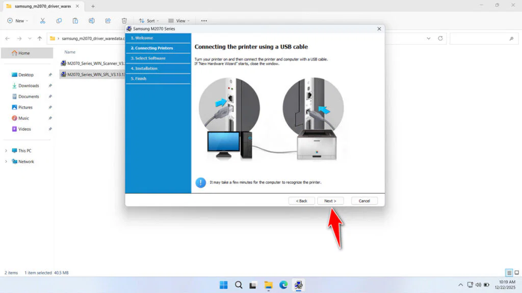 Driver for Samsung M2070 Printer 6 How to Install Samsung M2070 Printer Driver - Step 5