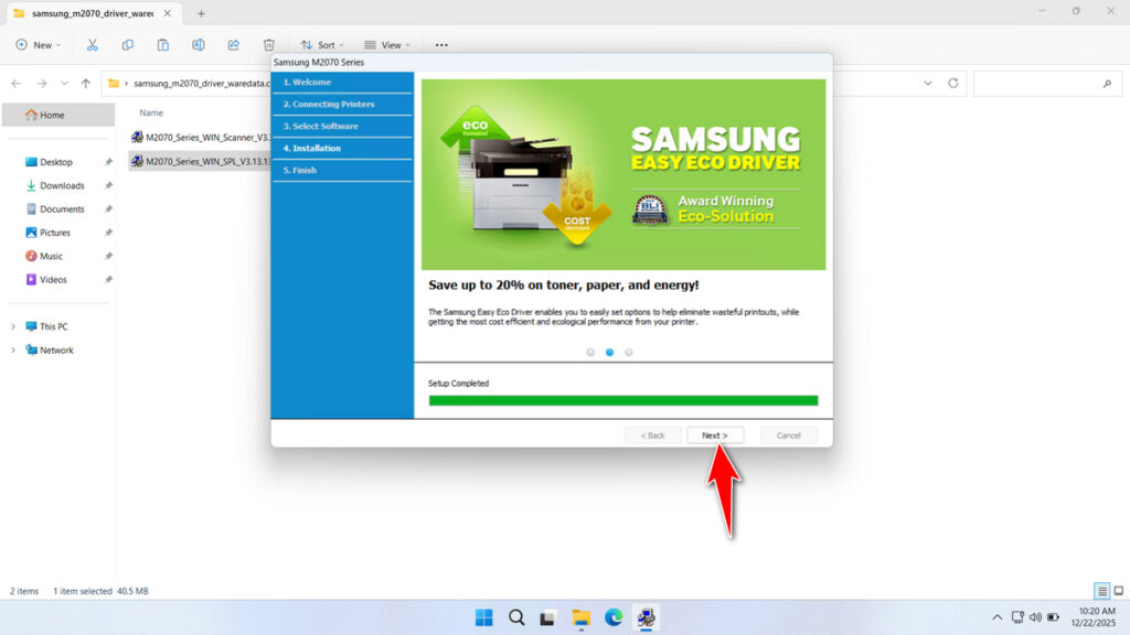 Driver for Samsung M2070 Printer 7 How to Install Samsung M2070 Printer Driver - Step 6