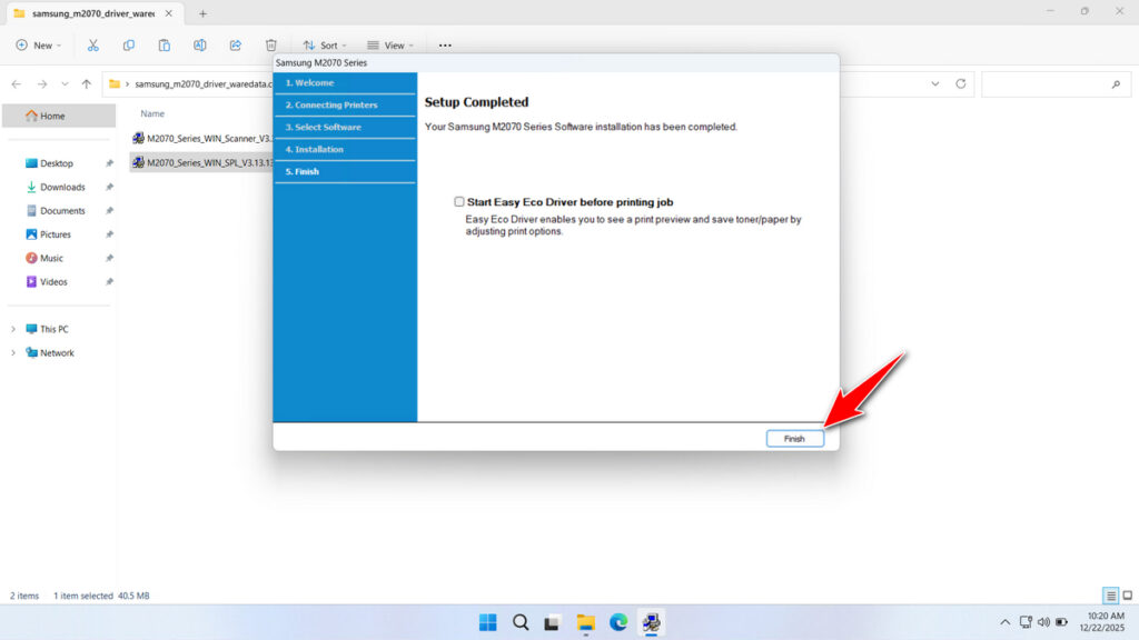 Driver for Samsung M2070 Printer 8 How to Install Samsung M2070 Printer Driver - Step 7