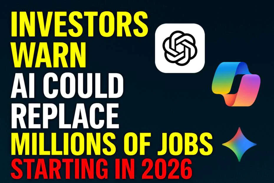 Investors Warn AI Could Replace Millions of Jobs Starting in 2026 4 Investors Warn AI Could Replace Millions of Jobs Starting in 2026