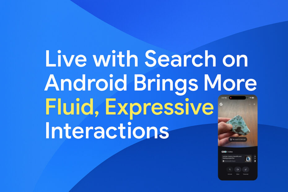 Live with Search on Android Brings More Fluid, Expressive Interactions 1 Live with Search on Android Brings More Fluid, Expressive Interactions