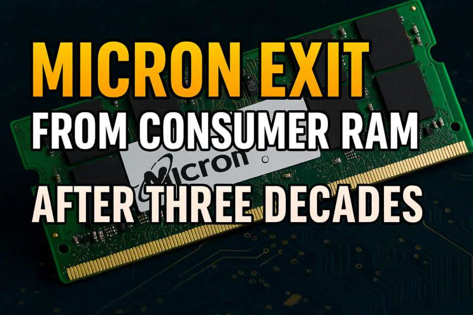 Micron Exit From Consumer RAM After Three Decades