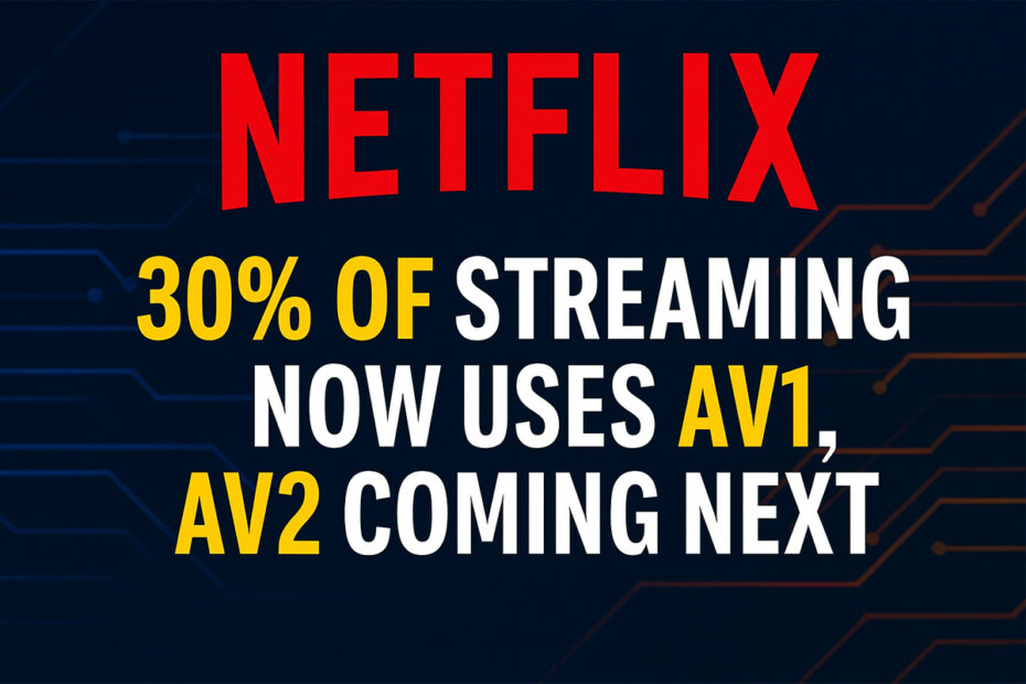 Netflix 30% of Streaming Now Uses AV1, AV2 Coming Next