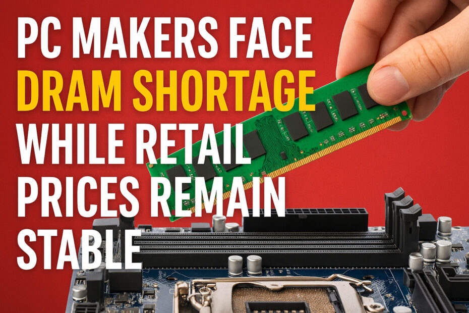 PC Makers Face DRAM Shortage While Retail Prices Remain Stable