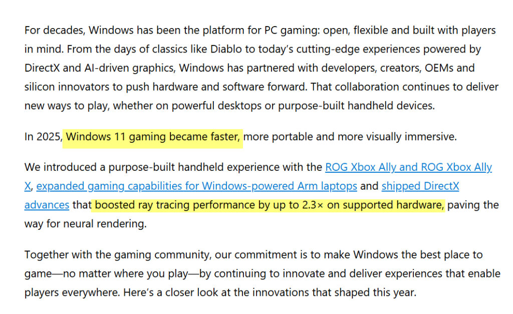 Microsoft Promises Faster, Smoother, More Console-Style Gaming on Windows 11 2 Post by Microsoft