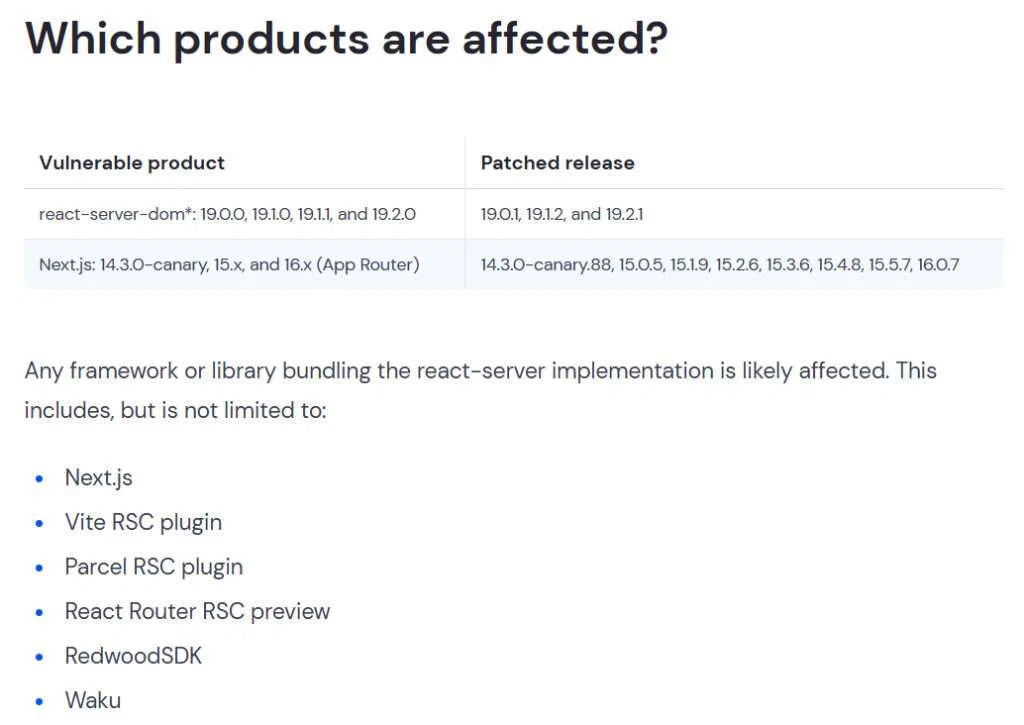 React JS Vulnerability With Near-Certain Exploitation Risk 2 Products Affected by This Vulnerability