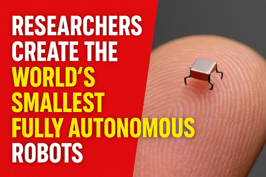 Researchers Create the World’s Smallest Fully Autonomous Robots