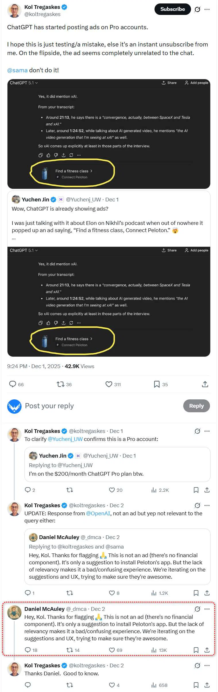 OpenAI Confirms Platform Remains Ad-Free 2 Screenshot rumored to show OpenAI placing ads