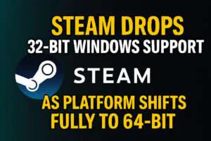Steam Drops 32-bit Windows Support as Platform Shifts Fully to 64-bit