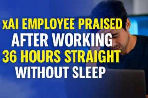 xAI Employee Praised After Working 36 Hours Straight Without Sleep