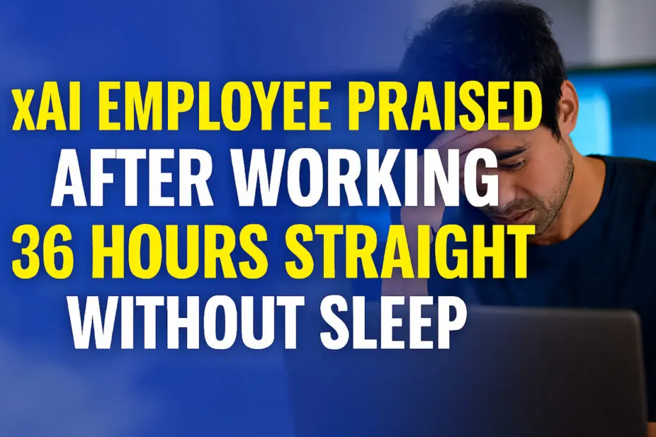 xAI Employee Praised After Working 36 Hours Straight Without Sleep 5 xAI Employee Praised After Working 36 Hours Straight Without Sleep
