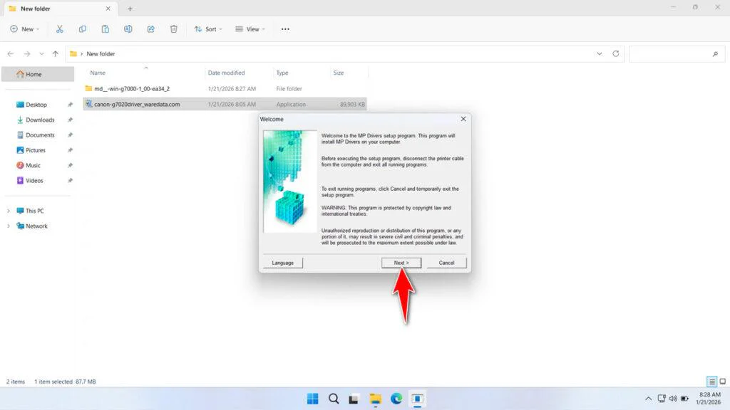 Canon G7020 Printer Driver Download 2 How to Install Canon G7020 Driver - Step 1