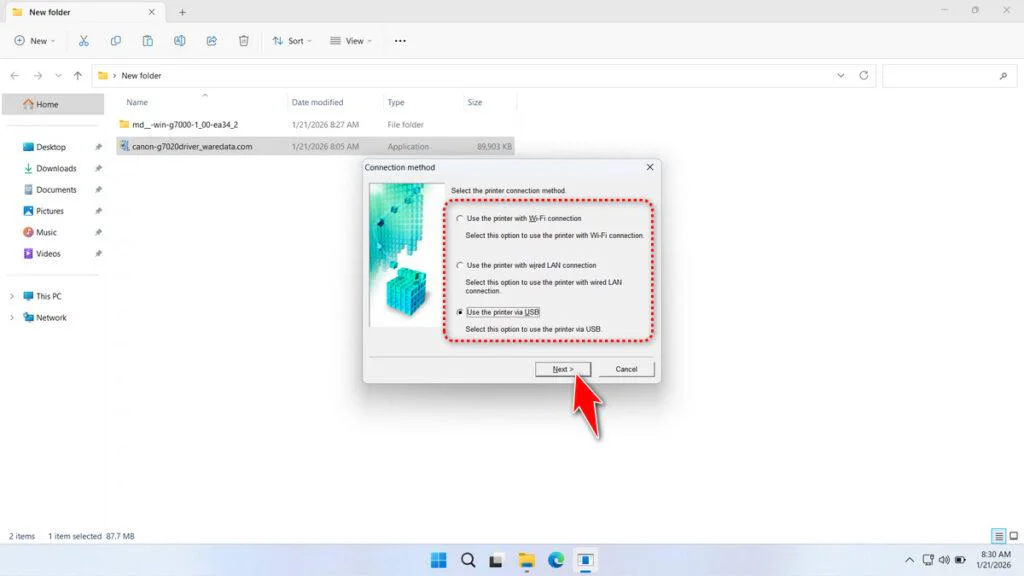 Canon G7020 Printer Driver Download 6 How to Install Canon G7020 Driver - Step 5