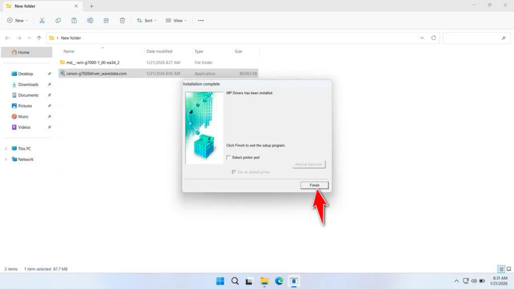 Canon G7020 Printer Driver Download 7 How to Install Canon G7020 Driver - Step 6