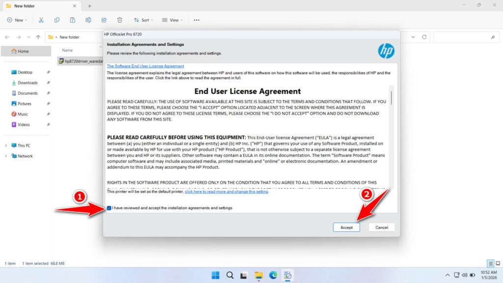 HP Officejet Pro 8720 Printer Driver Download 3 How to Install HP Officejet Pro 8720 Printer Driver - Step 2