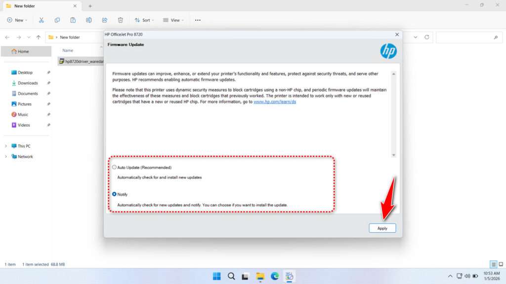 HP Officejet Pro 8720 Printer Driver Download 4 How to Install HP Officejet Pro 8720 Printer Driver - Step 3