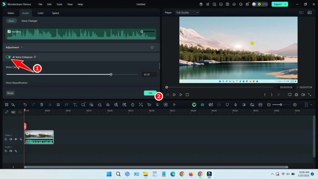 How to Remove Background Noise from Video Audio 6 How to Remove Background Noise from Video Audio - Step 5
