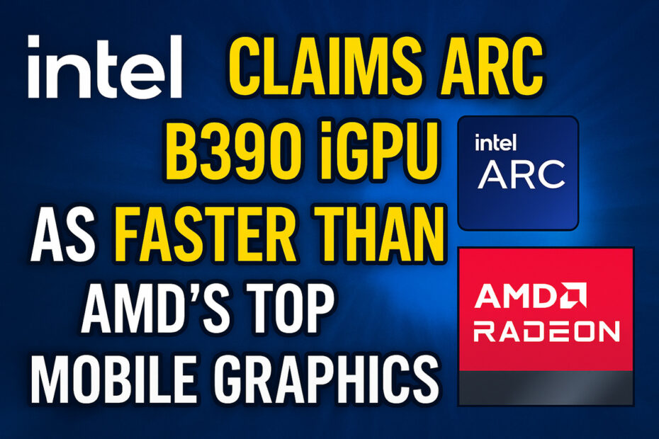 Intel Claims Arc B390 iGPU as Faster Than AMD’s Top Mobile Graphics