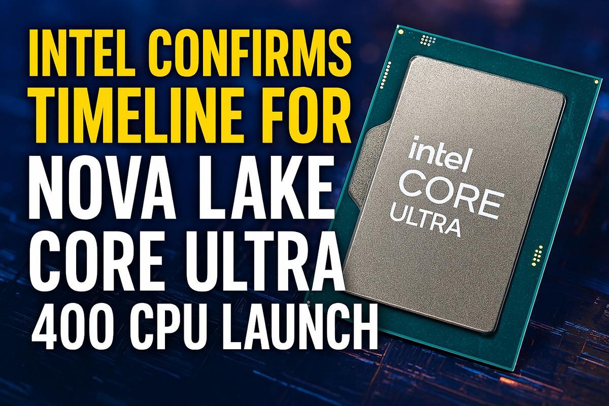 Intel Confirms Timeline for Nova Lake Core Ultra 400 CPU Launch ...