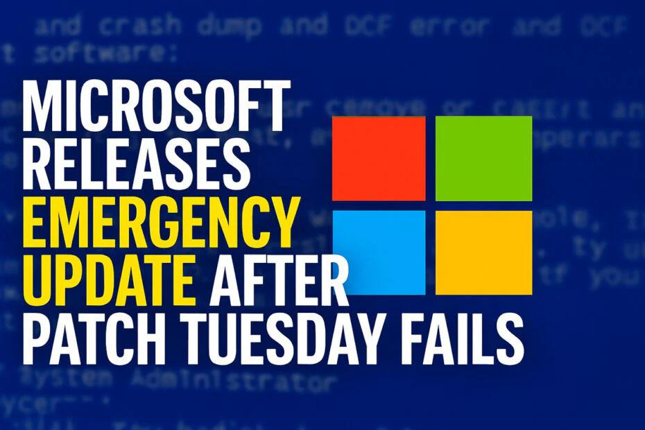 Microsoft Releases Emergency Update After Patch Tuesday Fails