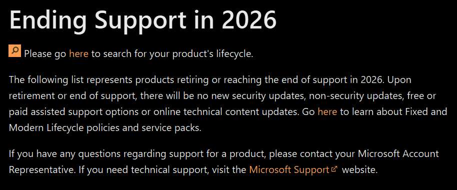 Microsoft Sets 2026 End-of-Life for Office 2021 and Windows 11 24H2 2 Microsoft document about software that will reach end of support in 2026