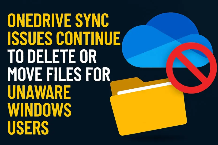 OneDrive Sync Issues Continue to Delete or Move Files for Unaware Windows Users 4 OneDrive Sync Issues Continue to Delete or Move Files for Unaware Windows Users