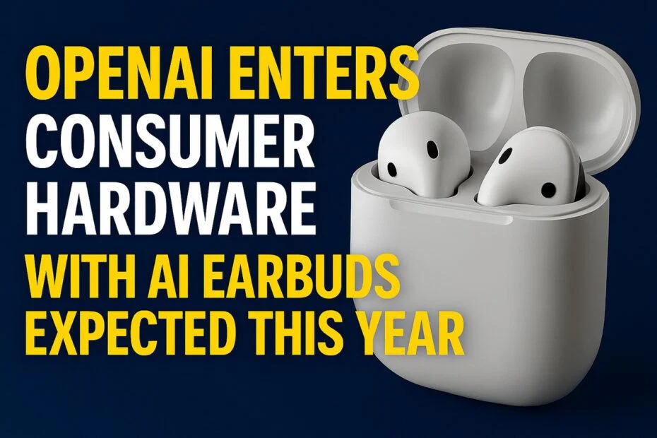 OpenAI Enters Consumer Hardware With AI Earbuds Expected This Year