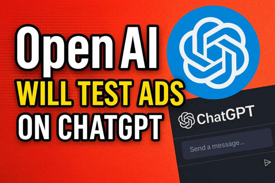 OpenAI Will Test Ads on ChatGPT