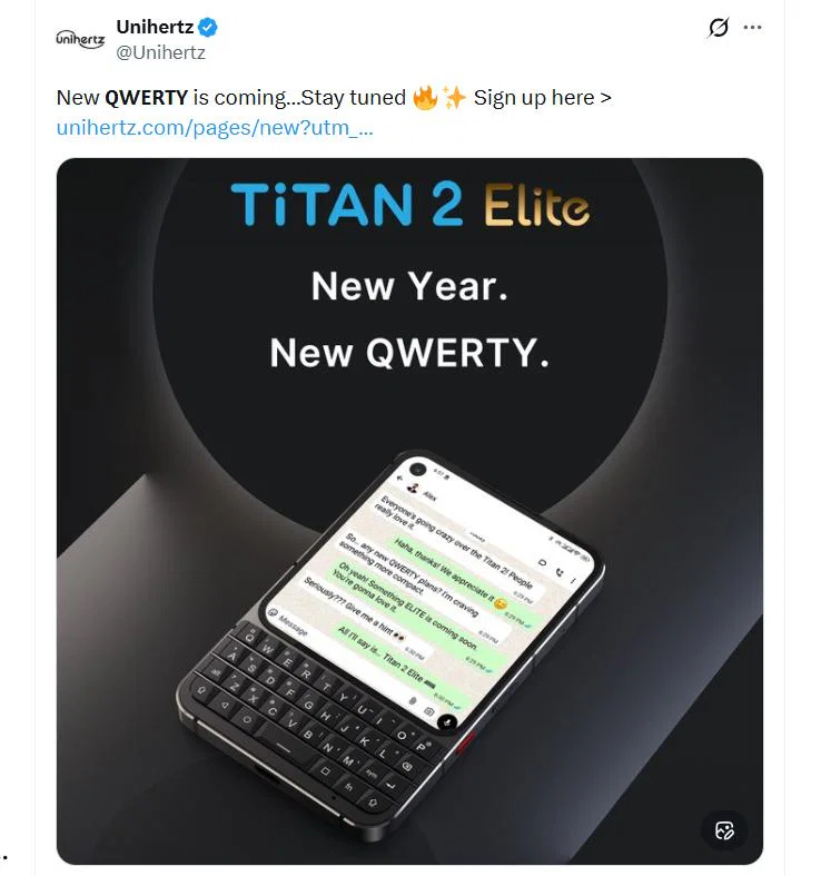 Two BlackBerry-Inspired Physical-Keyboard Phones Arrive in 2026 2 Titan 2 Elite
