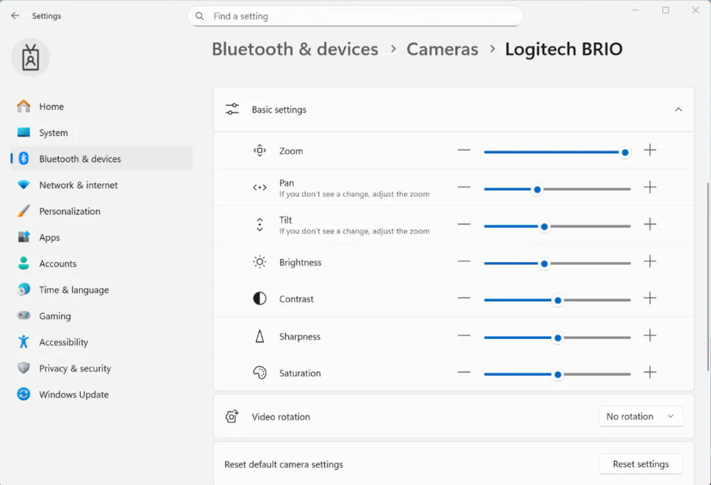 Microsoft Brings Direct Camera Pan & Tilt Settings to Windows 3 Addition of camera settings in Windows 11