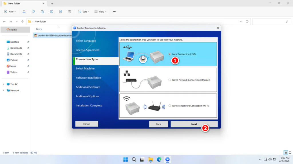 Brother HL-L2360DW Printer Driver 4 How to Install Brother HL-L2360DW Printer Driver - Step 3