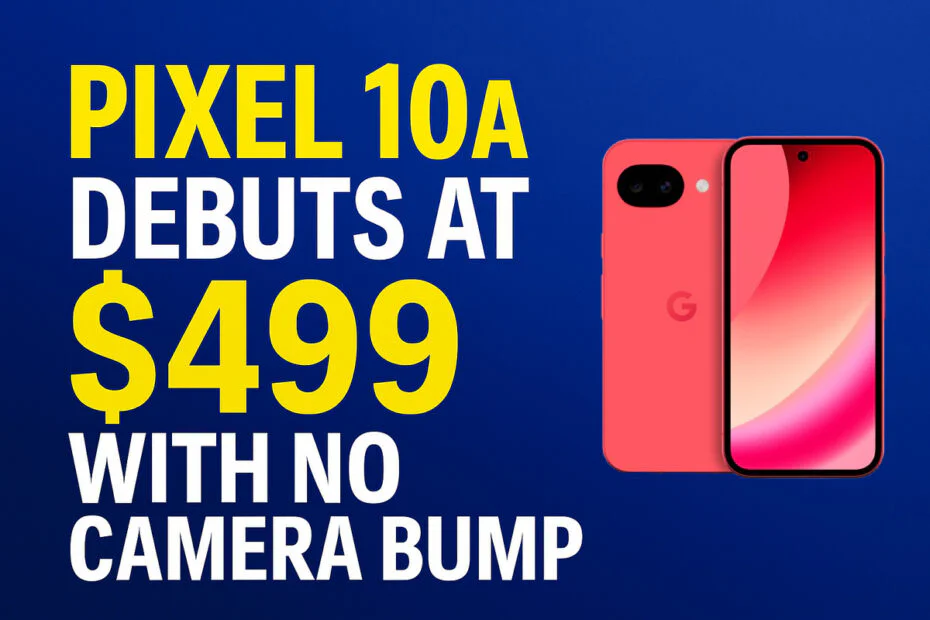 Pixel 10a Debuts at $499 With No Camera Bump