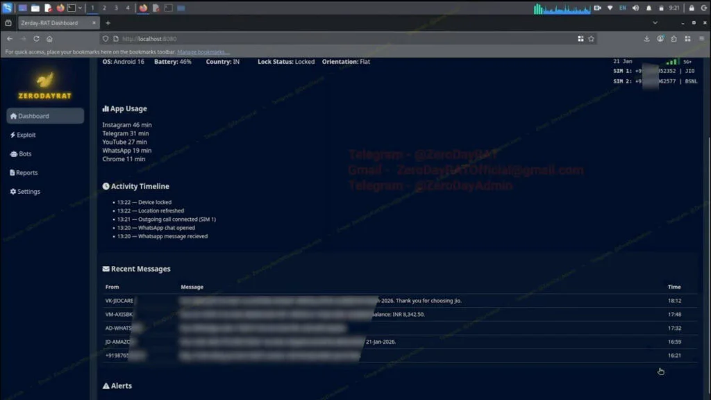 Security Alert: Powerful Spyware Targets Both iOS and Android Users 4 SMS messages shown in overview