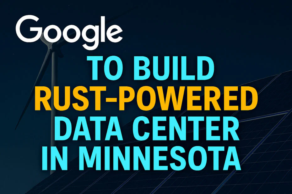 Google to Build Rust-Powered Data Center in Minnesota 1 Google to Build Rust-Powered Data Center in Minnesota