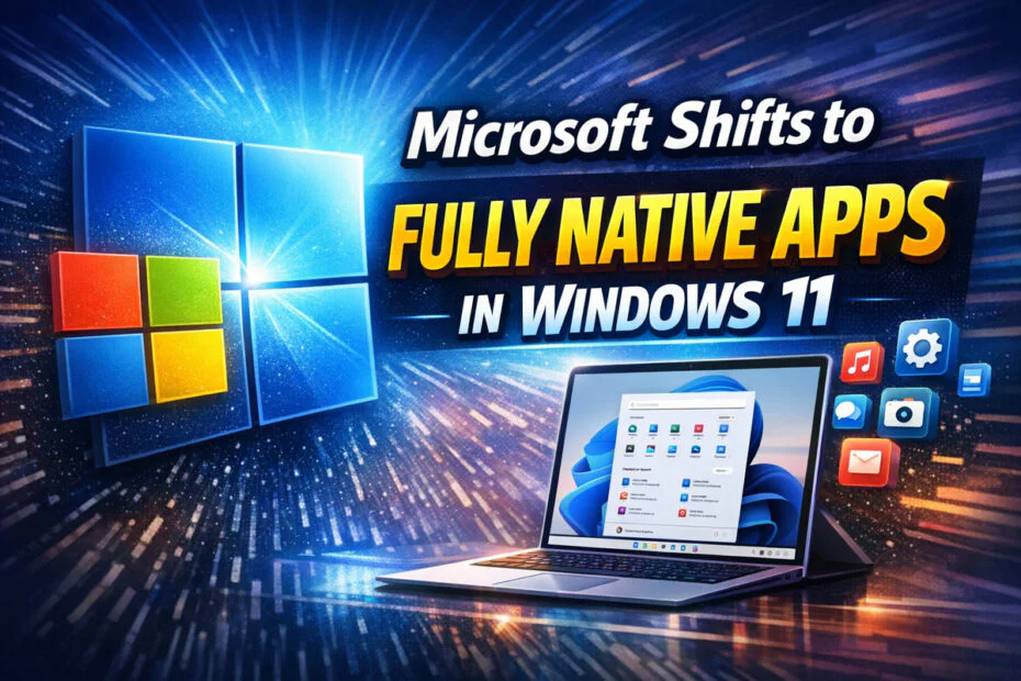 Microsoft Shifts to Fully Native Apps in Windows 11 1 Microsoft Shifts to Fully Native Apps in Windows 11