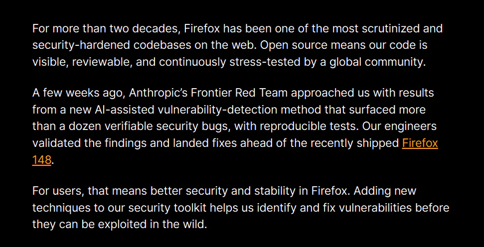 Claude AI Flags Over 100 Firefox Bugs in Two Weeks 2 Publication by Mozilla