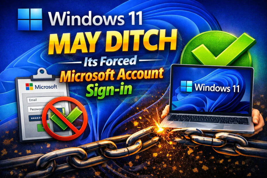 Windows 11 May Ditch Its Forced Microsoft Account Sign-in 1 Windows 11 May Ditch Its Forced Microsoft Account Sign-in
