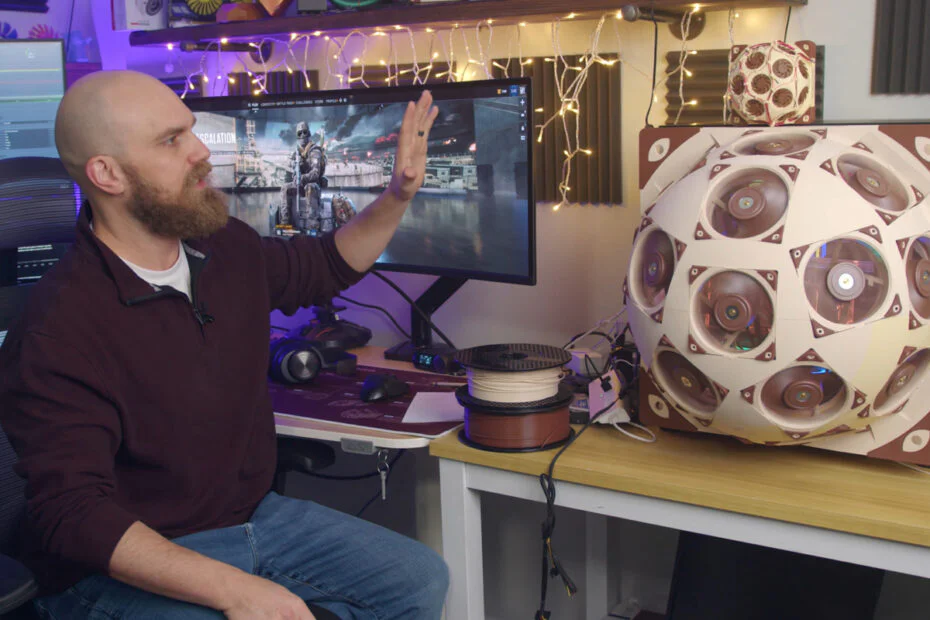 A 3D-Printed Side Panel With 15 Fans 'Superdome' Cuts CPU Heat by 20 Degrees 7 A 3D-Printed Side Panel With 15 Fans Cuts CPU Heat by 20 Degrees