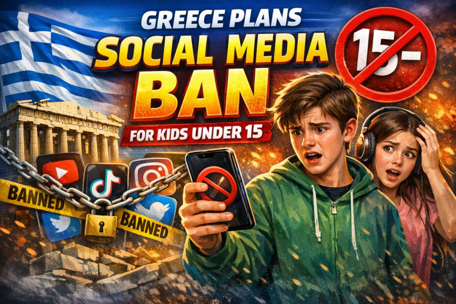 Greece Plans Social Media Ban for Kids Under 15