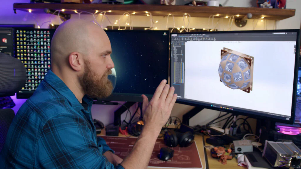 A 3D-Printed Side Panel With 15 Fans 'Superdome' Cuts CPU Heat by 20 Degrees 2 Making the 'Superdome' Design Before Printing with a 3D Printer