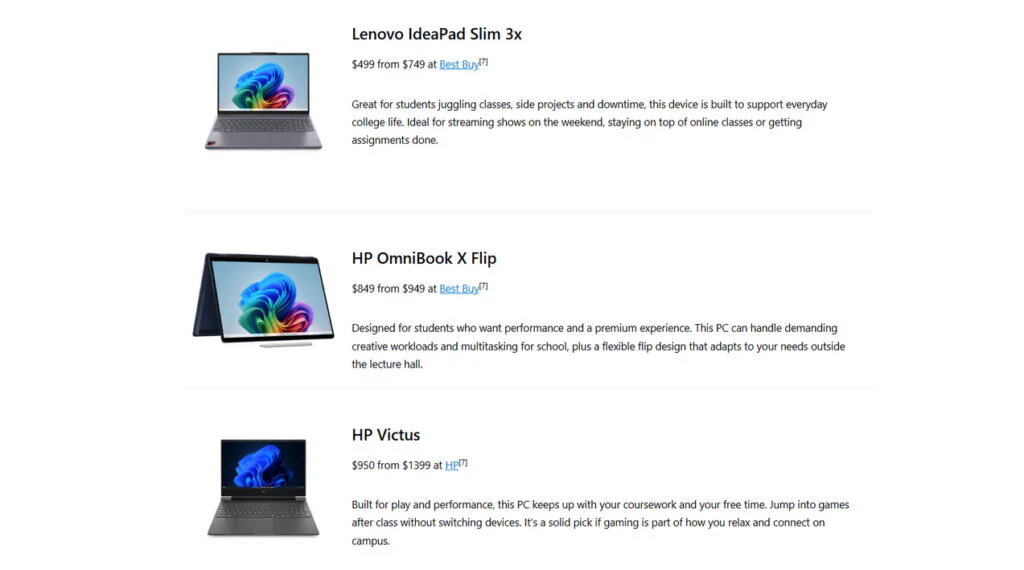 Microsoft Introduces New Student Offer Amid $500 MacBook Neo Buzz 2 Some laptops with discounted prices