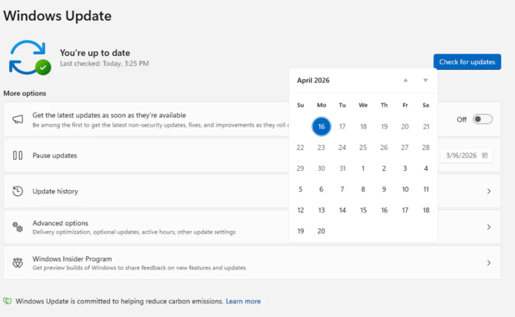 Microsoft Lets Windows Insiders Delay Updates Forever 2 Windows Update Pause Extended